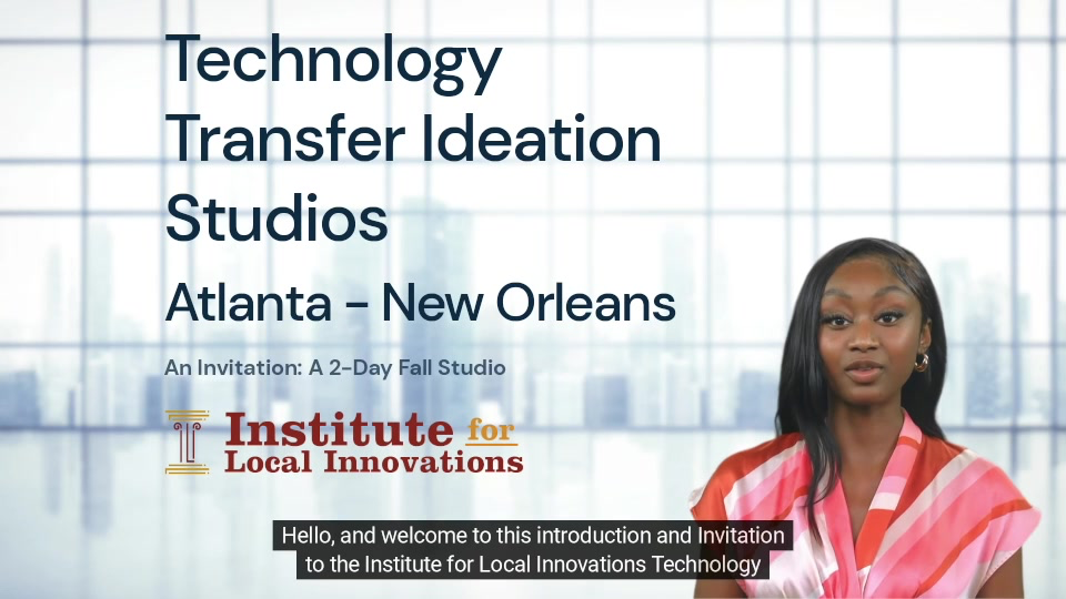 Technology Transfer Ideation Studios invitation video poster
