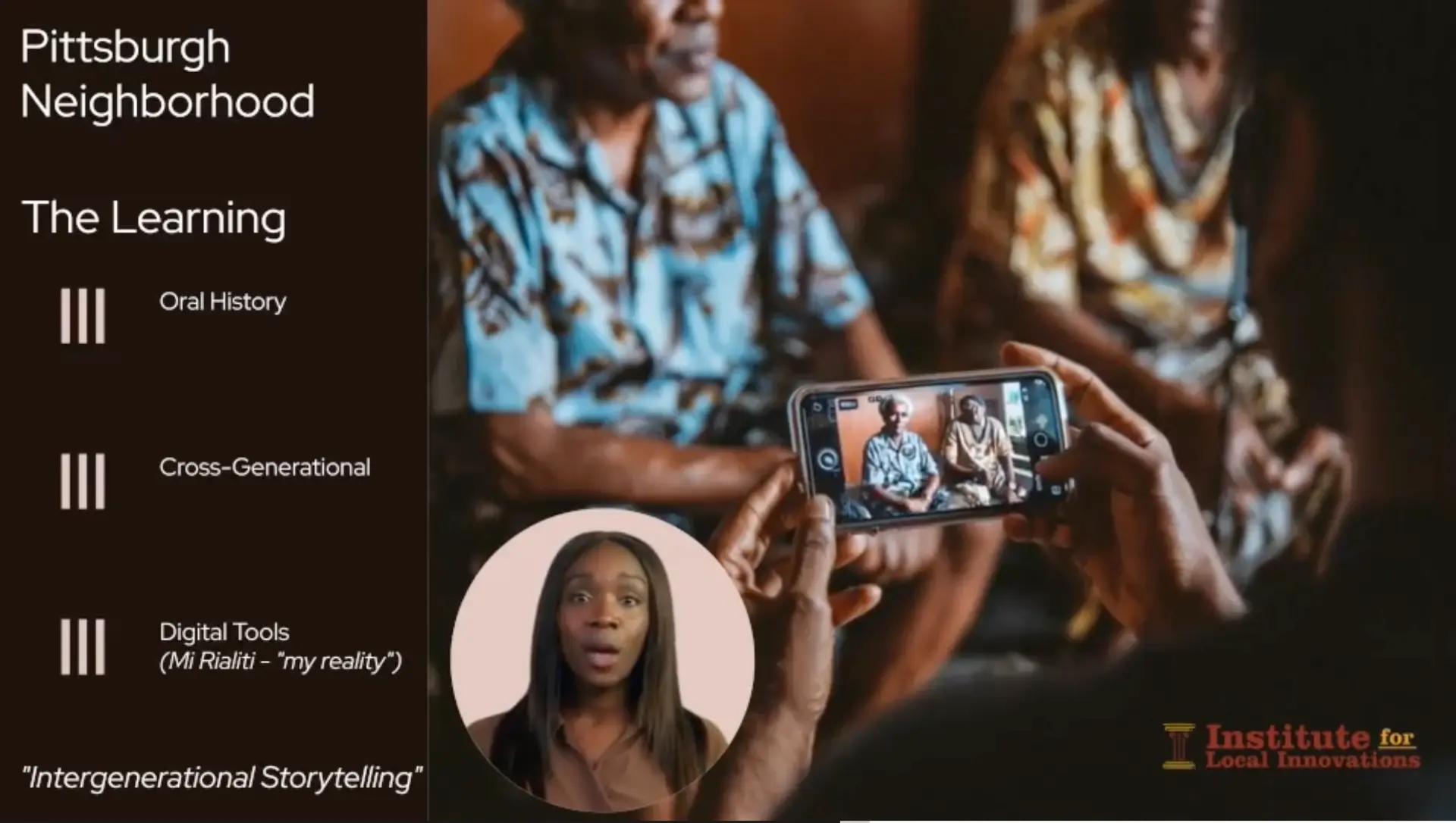 Pittsburgh Neighborhood — The Learning: oral history, cross-generational storytelling, and digital tools